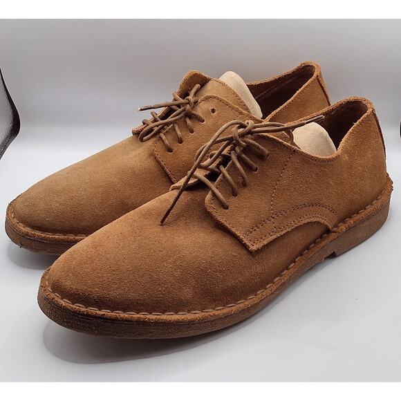 Vintage J. Crew Italian Leather Oxford Mens Shoes Camel Brown Size 8 - Picture 5 of 12